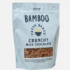 Chunky granola clusters with smooth Belgian milk chocolate and caramelised almonds create a very indulgent and sweet crunch with generous bites. Handmade in Brussels, Chunky Granola with Milk Chocolate and Almonds by Bamboo Breakfast is delicious with milk, layered over yoghurt, or enjoyed by the handful as a satisfying treat any time of day.